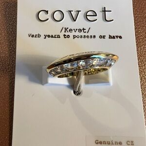 🆕Nordstrom Covet Cubic Zirconia Knife Edge Band Stackable Ring::::NWT::SZ 6::